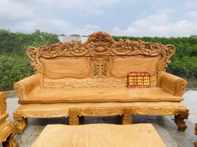 Bộ bàn ghế hoàng gia louis 10 món gỗ gõ đỏ ( Chú Quyền, Bình Định) 19 mẫu đoản dài louis hoàng gia sang trọng
