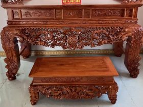 Bộ sập thờ Mai Điểu 2m17 chân 24 (Phố Thắng - Bắc Giang) 7 mẫu sập thờ mai điều