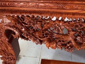 Bộ sập thờ Mai Điểu 2m17 chân 24 (Phố Thắng - Bắc Giang) 8 mẫu sập mai điều chân 24