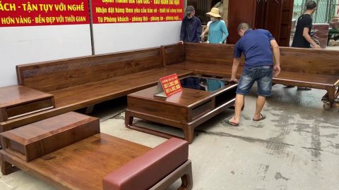 sofa zito gỗ óc chó nhập khẩu