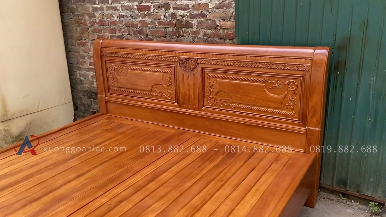 Combo án gian thờ gỗ gụ Lào + giường ngủ mẫu chữ X gỗ gõ đỏ 38 giường ngủ chữ x gỗ gõ cao cấp
