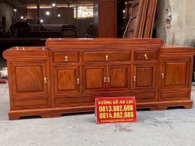 Combo án gian thờ và kệ tivi gỗ gõ đỏ cao cấp (Củ Chi - HCM) 26 Mẫu kệ tivi mõ lồi gỗ gõ đỏ
