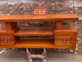 mẫu kệ tivi gỗ gõ đỏ