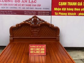 Combo cặp lục bình và giường hoa hồng chim trĩ 13 mẫu giường dát ghép thanh
