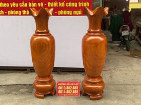 Combo cặp lục bình và giường hoa hồng chim trĩ 17 cặp lục bình gỗ gõ đỏ cao cấp