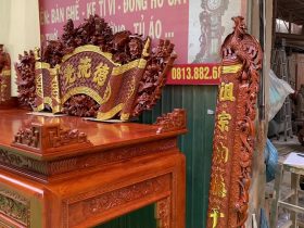 Combo bộ cuốn thư câu đối và án gian thờ Tân Thi, Hưng Yên. 19 bộ đôi câu đối phượng hóa