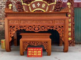 Combo đồ thờ gỗ gụ Lào xịn 10 combo nội thất phòng thờ sang trọng