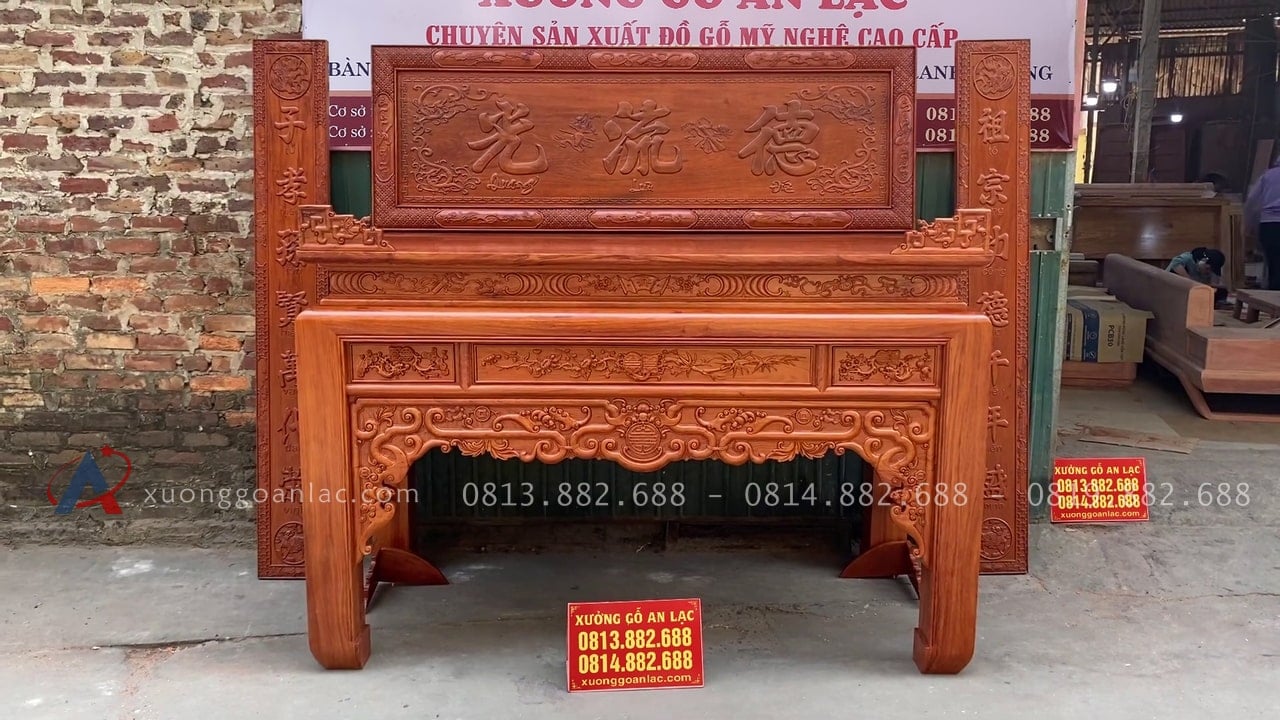 Combo đồ thờ gỗ hương cao cấp giao Sóc Sơn 20 combo đồ thờ gỗ hương đá cao cấp
