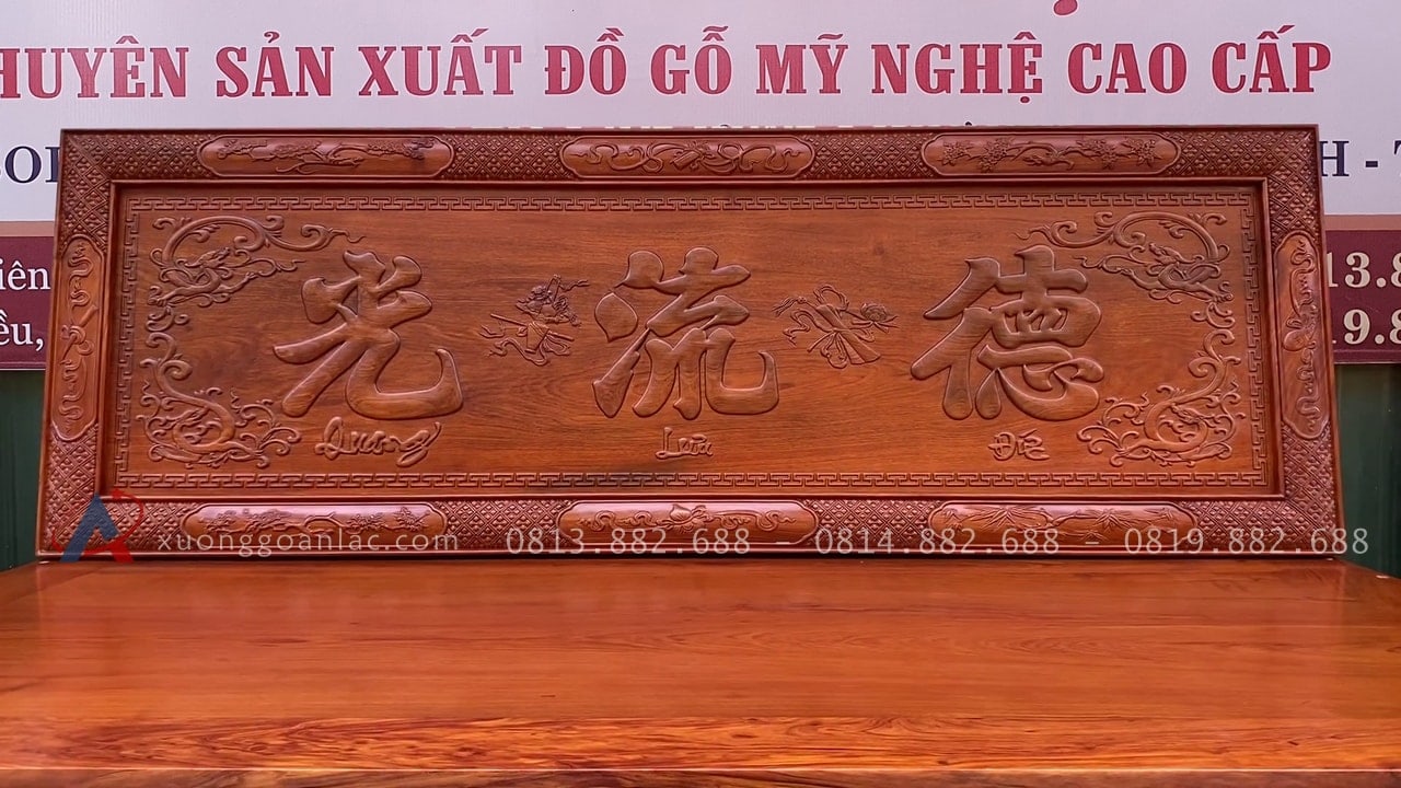 Combo đồ thờ gỗ hương cao cấp giao Sóc Sơn 21 mẫu hoành phi gỗ hương đá