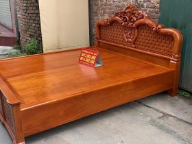 Combo giường ngủ chim trĩ + bàn phấn mẫu hoa hồng chất liệu gỗ gõ đỏ 13 mẫu giường ngủ chim trĩ gỗ gõ đỏ