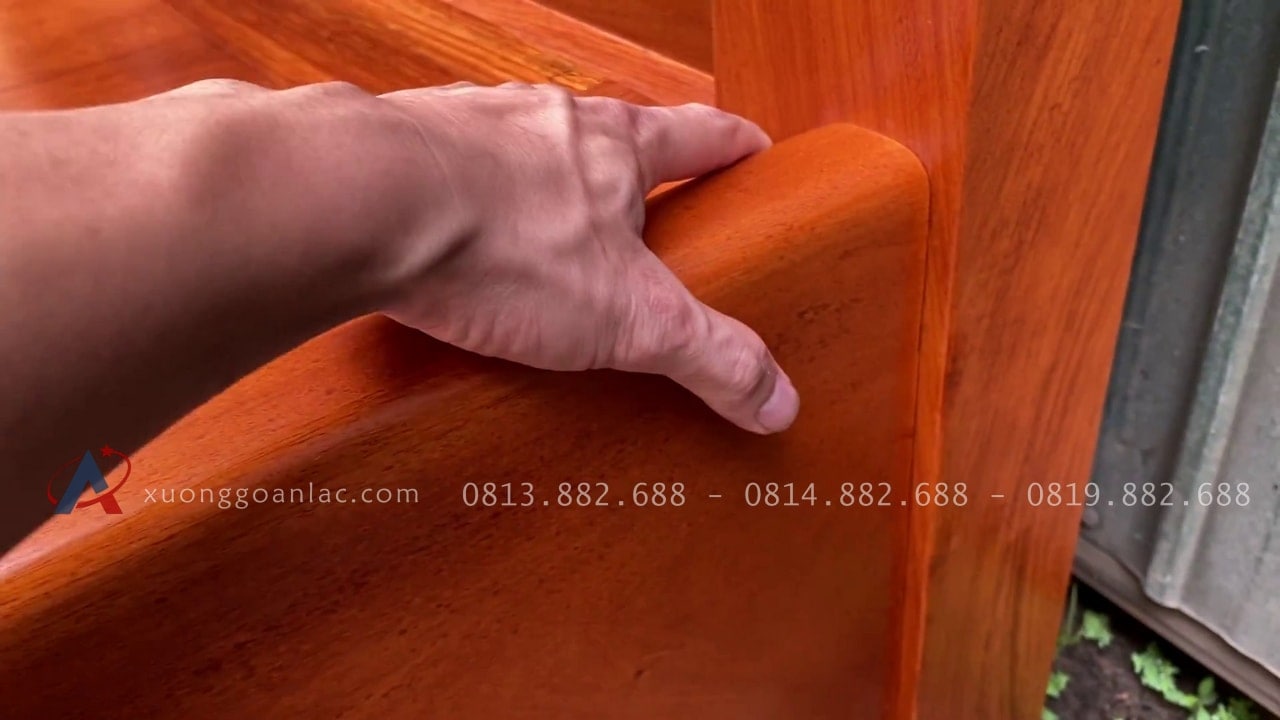 Combo giường ngủ chim trĩ + bàn phấn mẫu hoa hồng chất liệu gỗ gõ đỏ 32 giường ngủ hàng đóng mộng chắc chắn