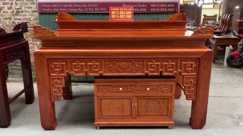mẫu án gian triện sen kèm bàn con