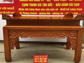 mẫu án gian triện sen gỗ hương cao cấp