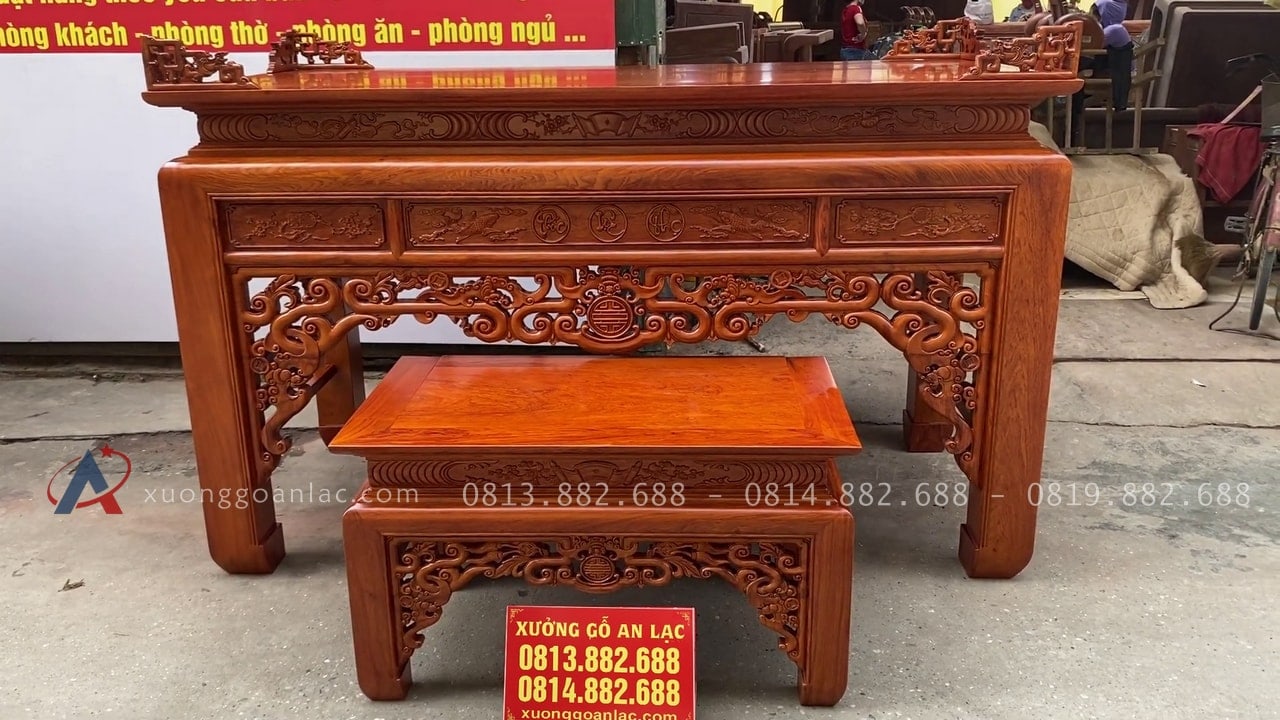 Báo giá 2 bộ án gian thờ Đông Anh - Hà Nội 2 combo án gian và bàn cơm