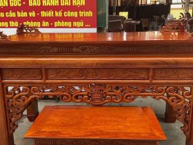 Báo giá 2 bộ án gian thờ Đông Anh - Hà Nội 17 mặt tiền mẫu án gian như ý