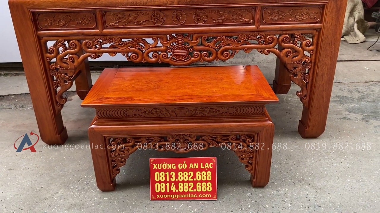 Báo giá 2 bộ án gian thờ Đông Anh - Hà Nội 33 mẫu bàn cơm đi kèm án gian