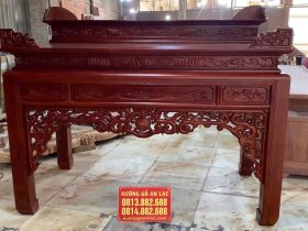 Mẫu án gian thờ Như ý 1m97 gỗ gụ lào giao Tây Hồ - Hà Nội 9 mẫu án gian nhị cấp gỗ gụ