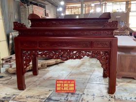 Mẫu án gian thờ Như ý 1m97 gỗ gụ lào giao Tây Hồ - Hà Nội 11 mẫu án gian như ý nhị cấp
