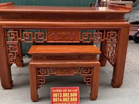 Mẫu án gian thờ Triện Sen 1m97 (Long Biên - Hà Nội) 10 combo án gian triện sen và bàn cơm