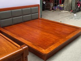 Mẫu giường trệt phong cách Nhật Bản gỗ hương đá 9 giường ngủ dát phản tấm