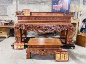 mẫu sập thờ tứ linh gỗ hương đá cao cấp