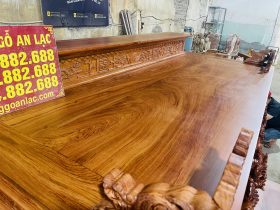 Mẫu sập thờ tứ linh nhị cấp gỗ hương đá giao Gia Lâm 18 mặt án gian khung tranh nhị cấp