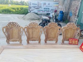 Mộc bàn ăn hoàng gia kết hợp 10 ghế louis gỗ gõ đỏ hàng vip (Anh Khôi, Vũng Tàu) 20 bộ bàn ăn 10 ghế