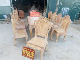 Mộc bàn ăn hoàng gia kết hợp 10 ghế louis gỗ gõ đỏ hàng vip (Anh Khôi, Vũng Tàu) 21 bộ bàn ăn 10 ghế louis