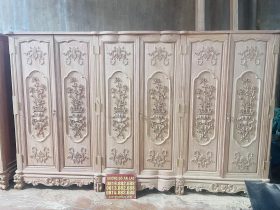 bản mộc tủ quần áo hoàng gia gỗ hương đá
