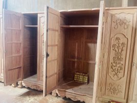 Mộc tủ quần áo hoàng gia gỗ hương đá 21 cánh tủ khung tranh dày dặn