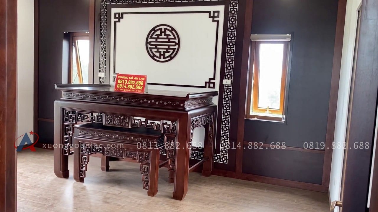 Bàn giao combo nội thất phòng thờ biệt thự 8 combo nội thất phòng thờ