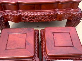 đôn ngồi gỗ hương đỏ lào