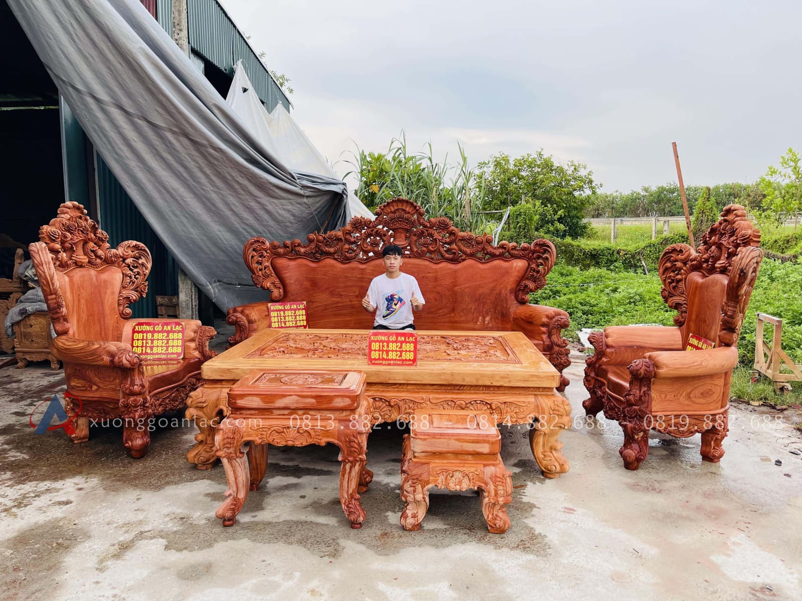 Siêu phẩm bản mộc bàn ghế hoàng gia vách tảng 6 món gỗ hương đá (Anh Thắng,Yên Bái ) 28 siêu phẩm bản mộc àn ghế hoàng gia vách tảng 6 món gỗ hương đá