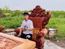 Siêu phẩm bản mộc bàn ghế hoàng gia vách tảng 6 món gỗ hương đá (Anh Thắng,Yên Bái ) 25 mẫu ghế đơn louis