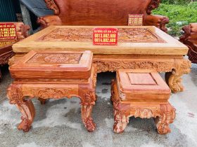 Siêu phẩm bản mộc bàn ghế hoàng gia vách tảng 6 món gỗ hương đá (Anh Thắng,Yên Bái ) 27 đôn kẹp và đôn ngồi louis
