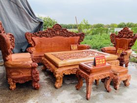 Siêu phẩm bản mộc bàn ghế hoàng gia vách tảng 6 món gỗ hương đá (Anh Thắng,Yên Bái ) 17 bàn ghế gỗ hương đá cao cấp