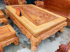 Siêu phẩm bản mộc bàn ghế hoàng gia vách tảng 6 món gỗ hương đá (Anh Thắng,Yên Bái ) 18 bàn trà hoàng gia gỗ hương đá