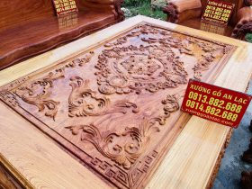 Siêu phẩm bản mộc bàn ghế hoàng gia vách tảng 6 món gỗ hương đá (Anh Thắng,Yên Bái ) 19 mặt bàn khuôn 10 ván 5