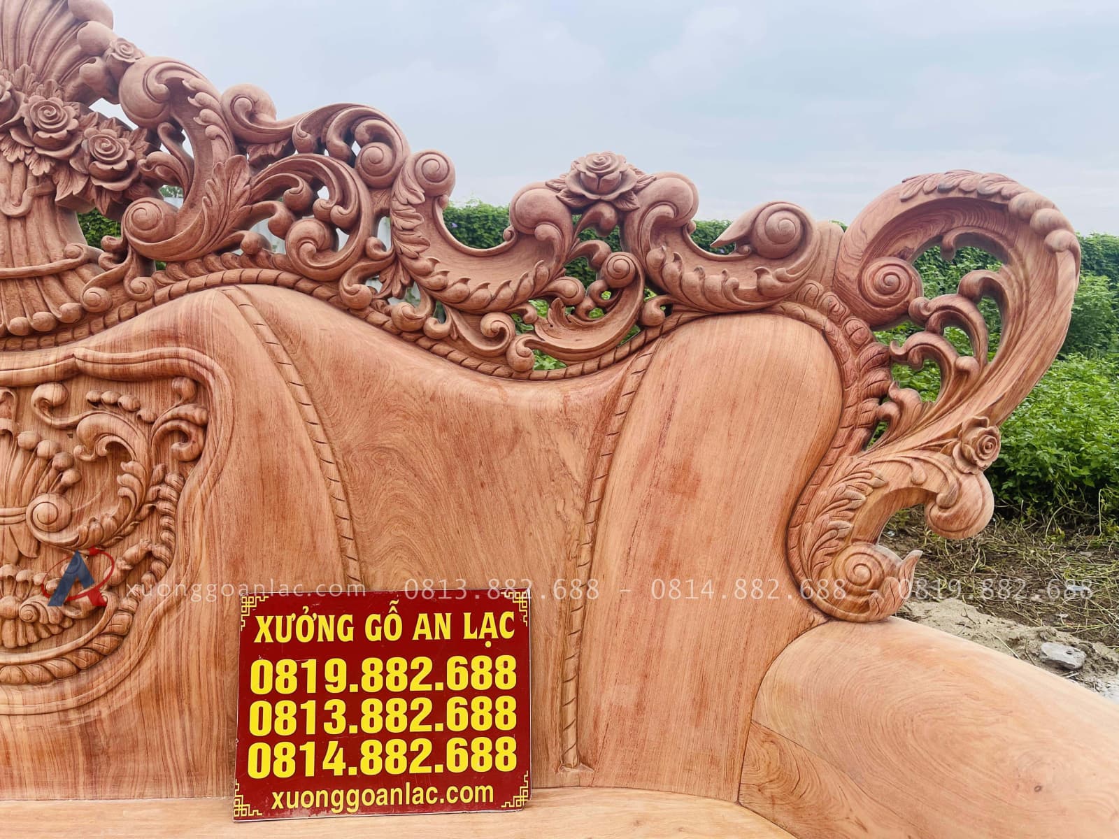 Siêu phẩm hoàng gia nguyên khối louis 10 món gỗ hương đá (Anh Hữu, Đồng Nai) 39 vai đoản tạo hình lá tây