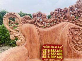 Siêu phẩm hoàng gia nguyên khối louis 10 món gỗ hương đá (Anh Hữu, Đồng Nai) 21 hai bên vách ghế giữ trơn