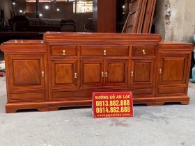 Combo án gian thờ và kệ tivi gỗ gõ đỏ cao cấp (Củ Chi - HCM) 29 kệ tivi nhiều tủ và ngăn kéo