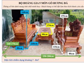 Bộ bàn ghế louis hoàng gia 5 món gỗ hương đá (Anh Phát - Đồng Nai) 14 BỘ HOÀNG GIA 5 MÓN GỖ HƯƠNG ĐÁ