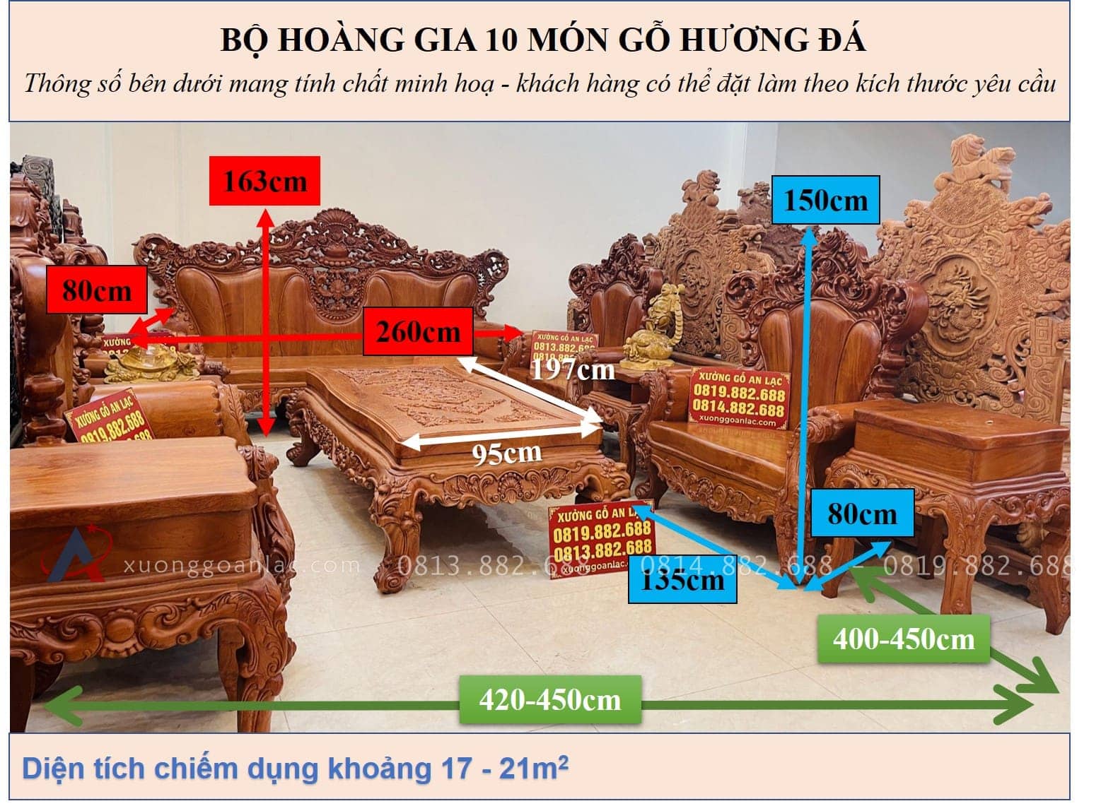 Siêu phẩm bàn ghế hoàng gia nguyên khối 10 món gỗ hương đá (Anh Sâm - Cao Bằng) 37 bàn ghế hoàng gia 10 món