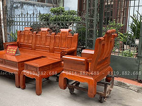 bàn ghế Âu Á tay hộp 6 món chân cong 12