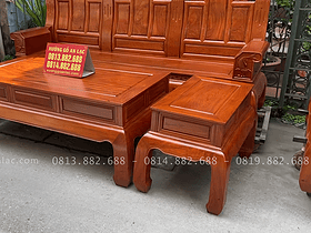bàn trà gỗ hương đá mặt trơn