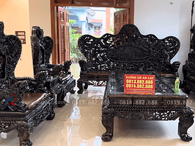 bàn ghế cửu long bát mã 10 món