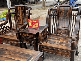 mẫu ghế đơn gỗ mun cao cấp