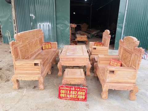 bản mộc bộ bàn ghế phù dung gỗ hương đá