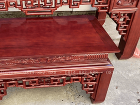 Bộ án gian thờ gỗ gụ và kệ tivi gỗ hương đá giao về Cao Bằng 10 bàn cơm mặt khung tranh ván liền