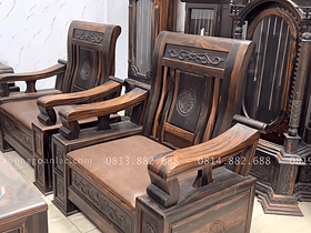 ghế đơn bề thế gỗ mun lào